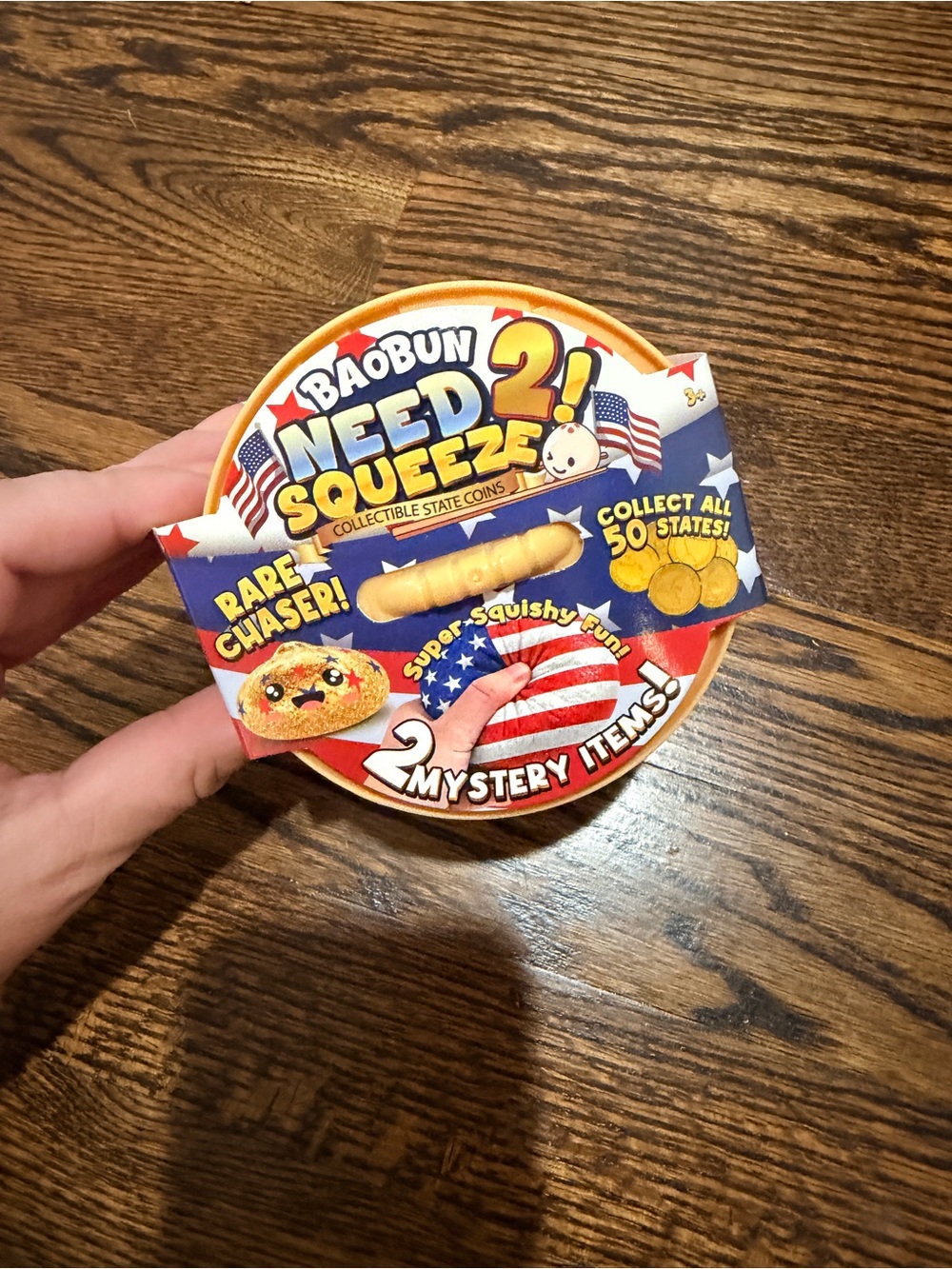 Dumpling Squeeze squishy Collectible - Red & Blue flag